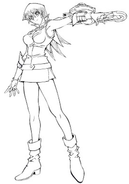 coloriage yugioh alexia